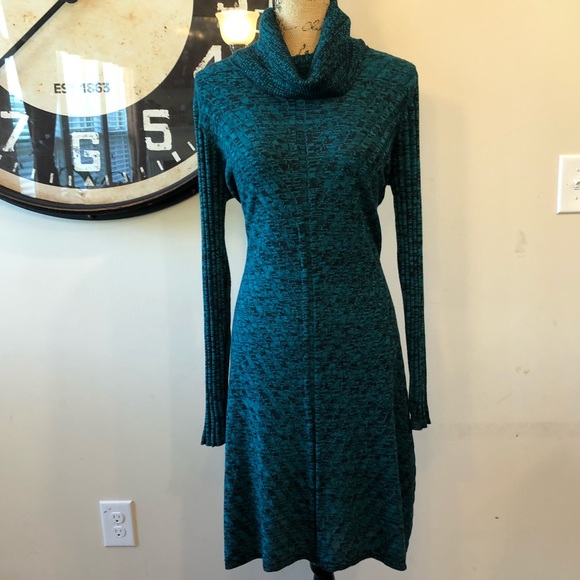 Dana Buchman Dresses & Skirts - DANA BUCHMAN Green Marled Mitered Sweater Dress